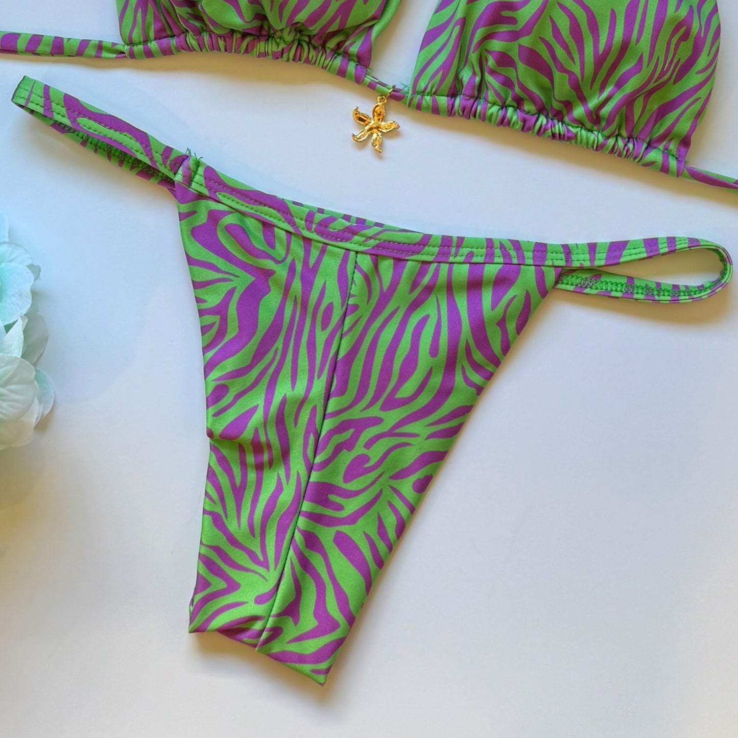 Bikini Zebra Green